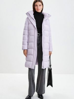 Утепленная демисезонная куртка Zarina фиолетовая