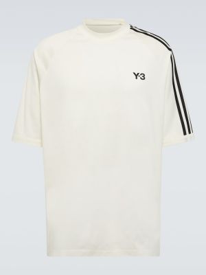 T-shirt di cotone in jersey Y-3 bianco