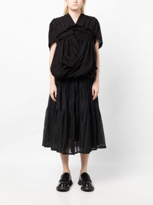 Asymmetrischer bluse aus baumwoll mit drapierungen Comme Des Garçons Tao schwarz