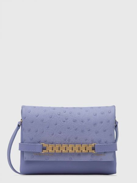 Usnjena torba Victoria Beckham vijolična