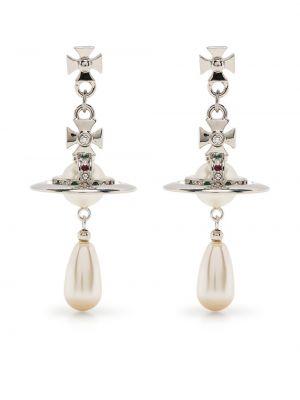 Ohrring mit kristallen Vivienne Westwood silber