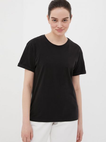 Хлопковая футболка Finn Flare черная