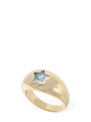 Със звездички пръстен с кристали Timeless Pearly златисто