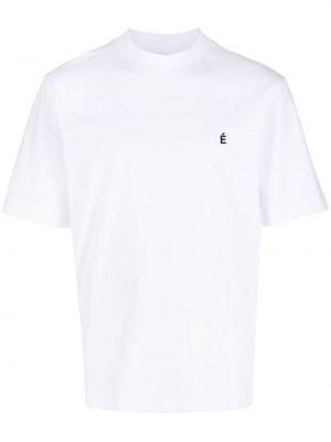 Oversize t-shirt mit stickerei études weiß