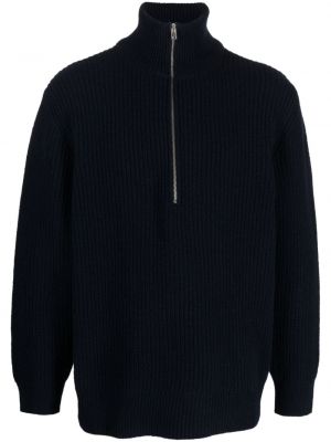 Пуловер с цип Closed синьо