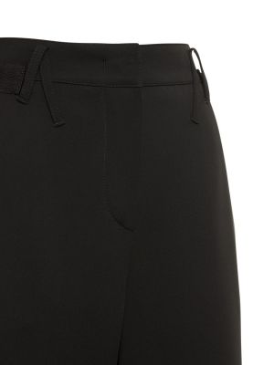 Jedwabne proste spodnie Giorgio Armani czarne