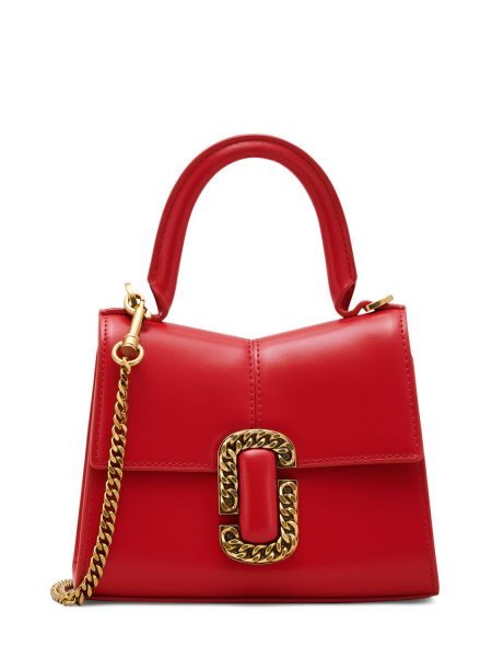 Кожени чанта червено Marc Jacobs