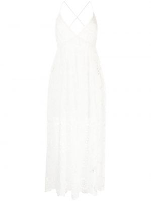 Kleid mit stickerei Zimmermann weiß