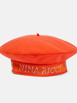 Volnena baretka Nina Ricci rdeča