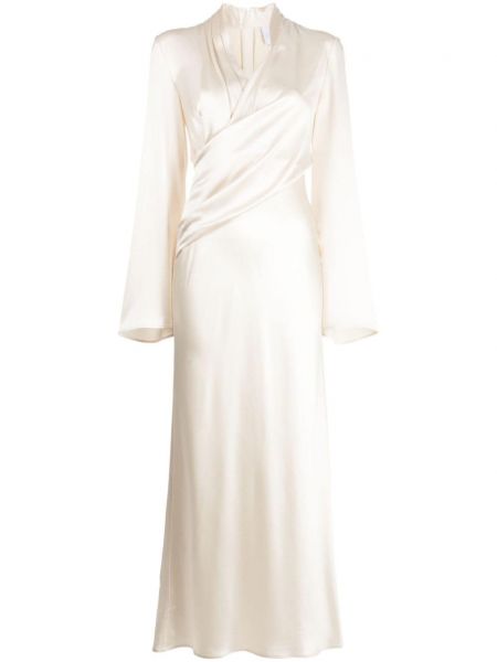 Σατέν μίντι φόρεμα Acler λευκό