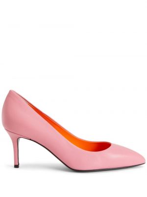 Pantofi cu toc din piele Giuseppe Zanotti roz