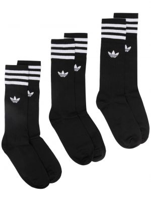 Chaussettes à rayures Adidas noir