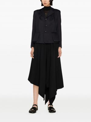 Jupe mi-longue asymétrique drapé Yohji Yamamoto noir