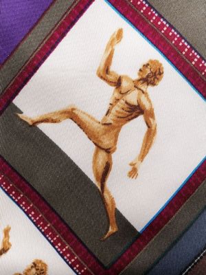 Cravate en soie à imprimé Versace Pre-owned violet
