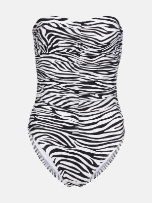 Kupaći kostim s printom sa zebra printom Karla Colletto crna