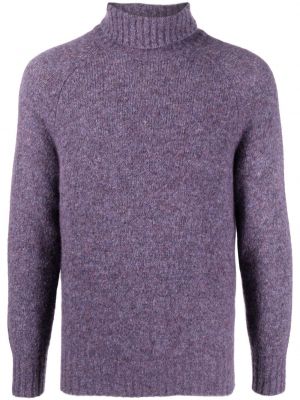 Sweat en tricot à col montant Brunello Cucinelli violet