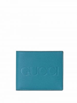 Portfel skórzany Gucci niebieski
