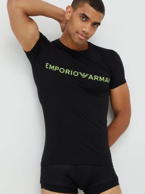 Pižama Emporio Armani Underwear črna