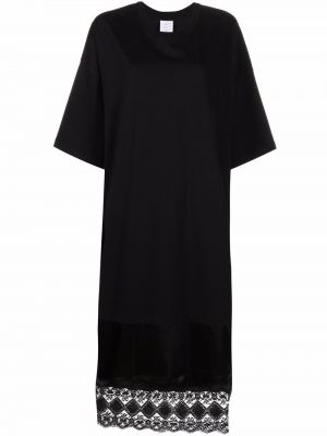 Кружевное ажурное платье на шнуровке Vaquera, черное