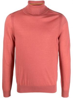 Vlnený sveter z merina Paul Smith oranžová
