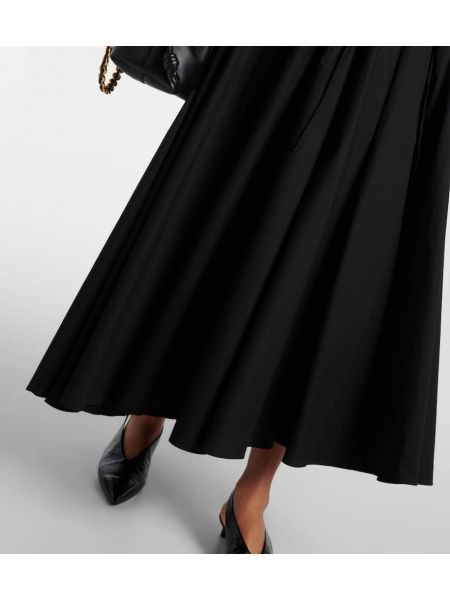 Βαμβακερός μίντι φόρεμα Tove μαύρο