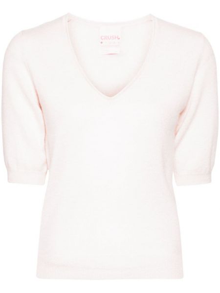 Кашмирен пуловер Crush Cashmere бяло