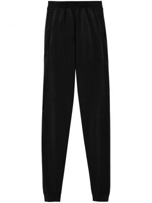 Vlněné sportovní kalhoty Saint Laurent černé