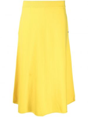 Falda de cachemir de punto Extreme Cashmere amarillo