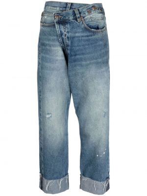 Straight fit džíny s nízkým pasem R13 modré