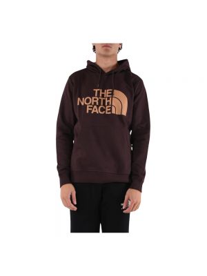 Sweter z kapturem The North Face brązowy