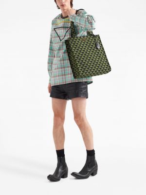 Shopper handtasche mit stickerei Prada
