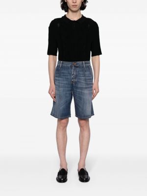 Shorts en jean taille haute Dolce & Gabbana bleu