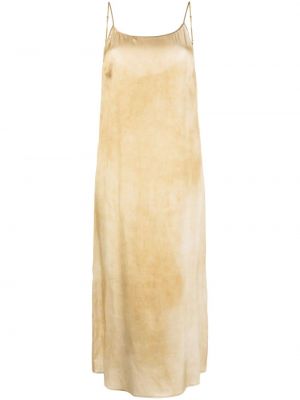 Aksamitna sukienka koktajlowa Uma Wang beżowa
