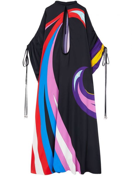 Schlitzkleid mit print Pucci schwarz