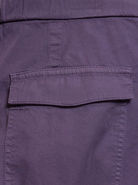 Bombažne kargo hlače Bluemarble vijolična