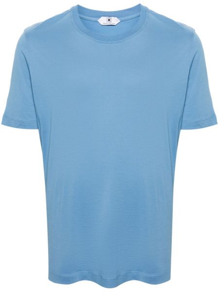 Bavlnené tričko s okrúhlym výstrihom Kired modrá