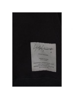 Sudadera con capucha de algodón con estampado Yohji Yamamoto negro