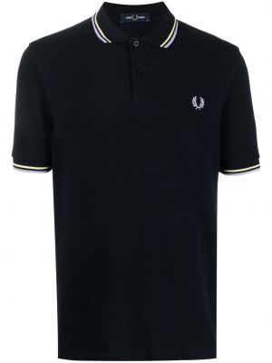 Brodert poloskjorte Fred Perry blå