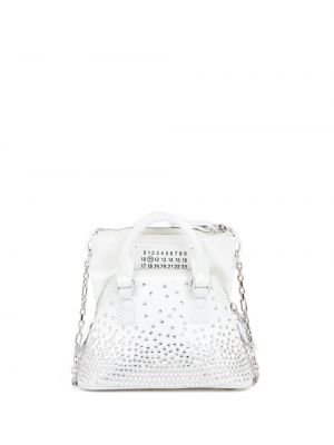 Чанта за ръка с кристали Maison Margiela бяло
