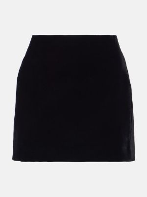 Mini sijonas velvetinis Wardrobe.nyc juoda