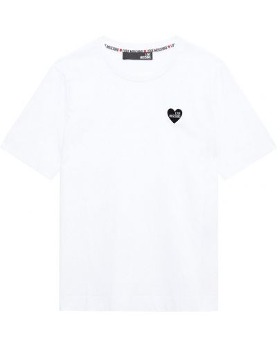 Бавовняна футболка Love Moschino, біла