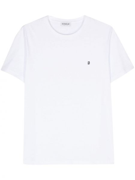 T-shirt en coton avec applique Dondup blanc