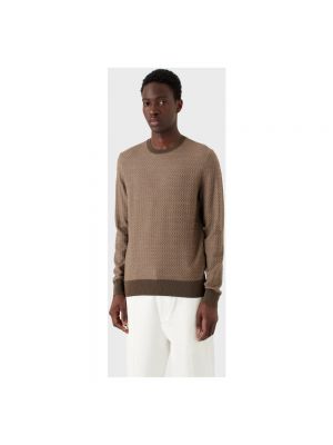 Sweter z okrągłym dekoltem Emporio Armani beżowy