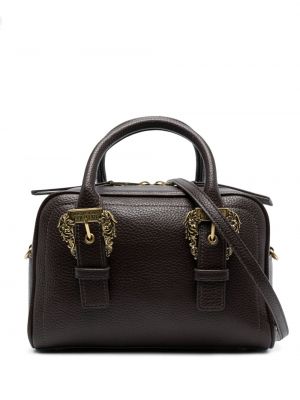 Kožená shopper kabelka s přezkou Versace Jeans Couture