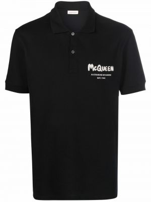 Polo marškinėliai Alexander Mcqueen juoda