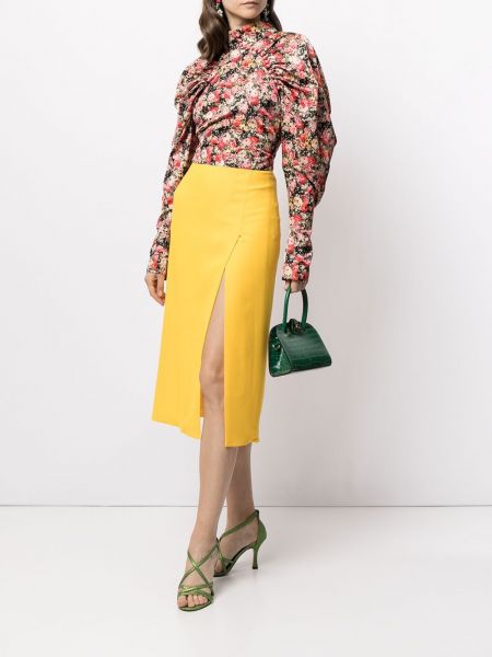 Falda midi Dolce & Gabbana amarillo