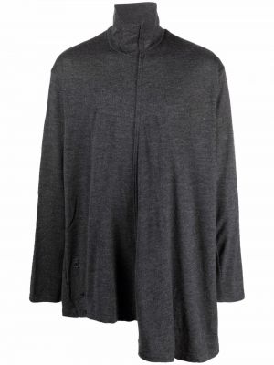 Асиметричен вълнен пуловер Yohji Yamamoto сиво