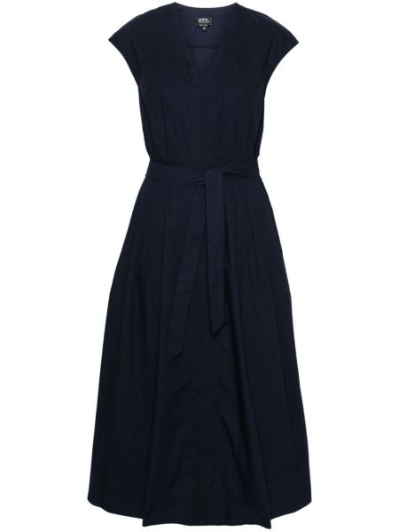 Βαμβακερή φόρεμα A.p.c. μπλε