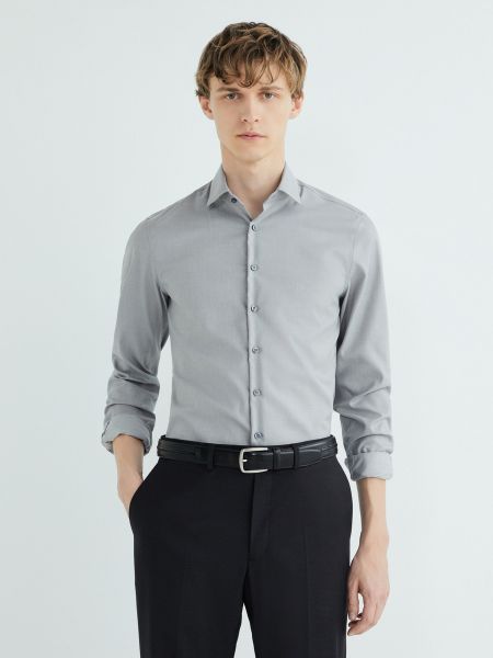 Camisa slim fit Calvin Klein gris