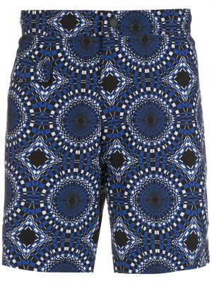 Shorts à imprimé à motifs abstraits Amir Slama bleu